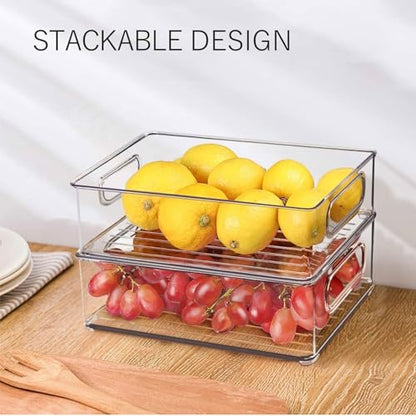 6 Pack Refrigerator Organizer Bins - size: 6 Pack