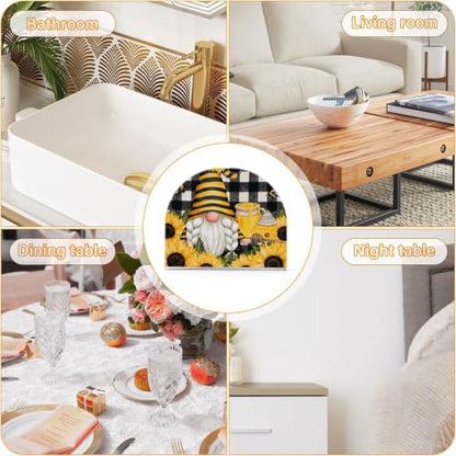 Bee Dwarf Sunflowe Napkin Holder Acrylic Tissue Dispenser - color: Bee Dwarf Sunflower