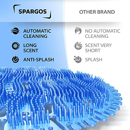 Spargos Urinal Screen Deodorizer, 12 Pack, Ocean and Lemon - color: Blue & Yellow