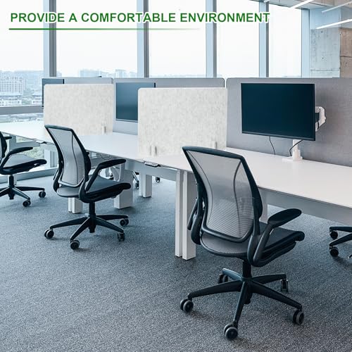 PATIKIL Desk Dividers 24" x 24",with 4Pcs Support Feet, Light Gray Style B - color: Light Gray Style B, size: 24" x 24"