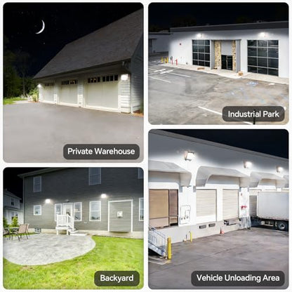 LED Wall Pack Light 75/60/45W 3CCT 9750LM IP65 Waterproof 2Pack ETL - size: 75W