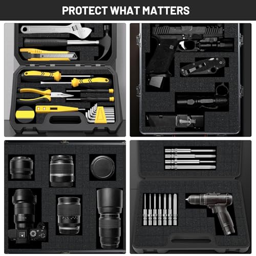8 PCS 16x12x2 Inch Pick and Pluck Foam Inserts for Cases - Professional-Grade Tool, Game Box & Drawer Organizer - size: 8pcs(16x12x2 In)