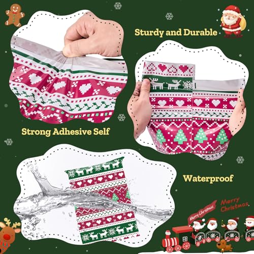 Fuxury Christmas Poly Mailers 14.5x19" 50 Pcs,Shipping Bags for Clothes - color: Christmas Tree Elk, size: 14.5x19" 50pcs