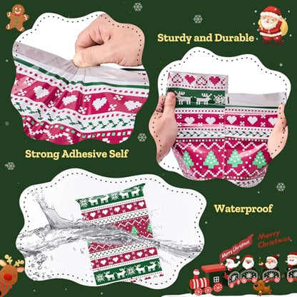 Fuxury Christmas Poly Mailers 14.5x19" 50 Pcs,Shipping Bags for Clothes - color: Christmas Tree Elk, size: 14.5x19" 50pcs