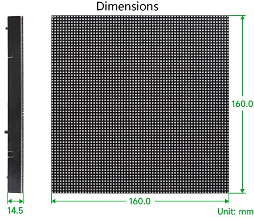 64x64 4096 Pixels RGB Full-Color LED Matrix Panel 2.5mm Pitch, Chainable - color: 64x64-2.5MM Pitch