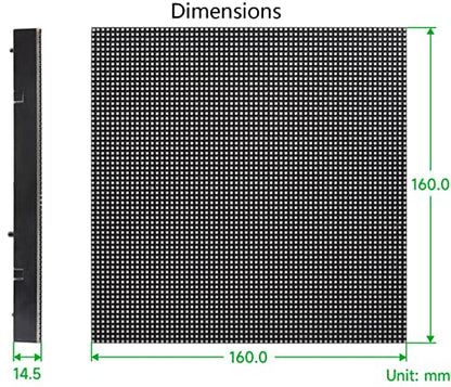 64x64 4096 Pixels RGB Full-Color LED Matrix Panel 2.5mm Pitch, Chainable - color: 64x64-2.5MM Pitch