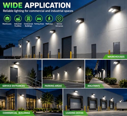 80W Rotatable LED Wall Pack Light, 10800LM 5000K, 100-277V, 0-10V Dimmable - color: 80W