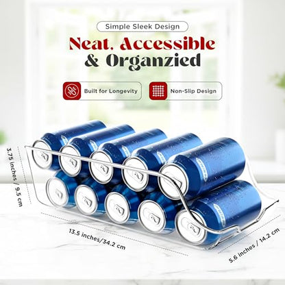 Utopia Kitchen Can Organizer For Pantry - Soda Can Storage Organizer Pantry, Fridge & Freezer Organization - Holds Food & Soup Can (Clear) - size: Pack of 1