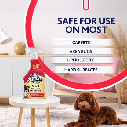 Resolve® 5-in-1 Pet Carpet Cleaner Spray for Stains & Odors, 22oz - size: 22 Fl Oz (Pack of 1)