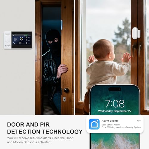 PGST A107F Home Alarm System with 1080P HD Security Camera,Dual Protection