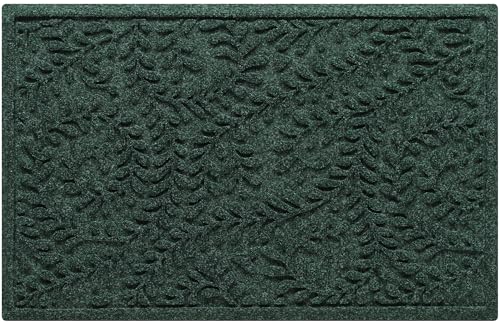 WaterHog Boxwood Front Door Mat Indoor Outdoor Entrance, All-Weather Mats - color: Evergreen, size: Medium 23"x36" (2’x3’)