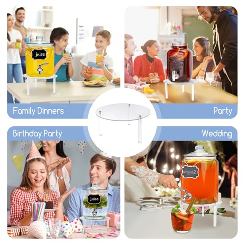 Tfwadmx Drink Dispenser Stand, Acrylic Holder for Beverage Dispenser, Fits Max 7.8 Inch Diameter Glass Drink Dispenser or Water Jugs - size: 1 PC