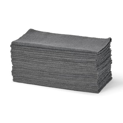 Amazon Basics Microfiber Cleaning Cloths, Ultra Absorbent, Lint Free, Streak Free, Non-Abrasive, Reusable and Washable, 12" x 12", Grey, 24 Pack - style: 24-Pack
