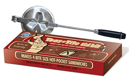 Tid Bit Handheld Sandwich Maker, Portable Sandwich Grill & Panini Press, Cast Aluminum Pie Iron, Retro 1945 Stovetop & Campfire Toaster for Hot Sandwiches, Pies, Paninis, RV & Camping - size: Tid-bid