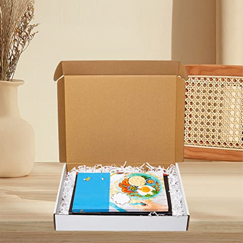 Wowxyz White Shipping Boxes 13x11x3" 25 Pack Corrugated Cardboard Mailer - size: 13x11x3"