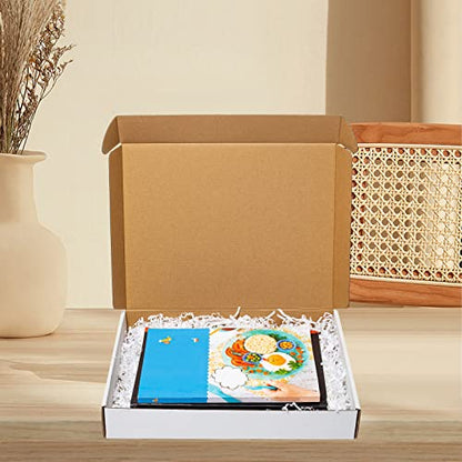 Wowxyz White Shipping Boxes 13x11x3" 25 Pack Corrugated Cardboard Mailer - size: 13x11x3"