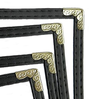25 Gold Corner Menu Covers 8.5 x 11 Inch Double Stitched Menu Holder Single Page Menu Cover Two Clear Viewing Surfaces Restaurant Menu Covers