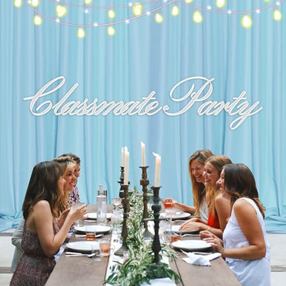 MEETSKY Blue Backdrop Curtains,Birthday Backdrop Drapes,5ft x 8ft,2 Panels - color: Light Blue, size: 60"W x 96"L (Pack of 2)