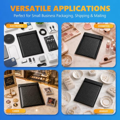 Metronic Bubble Mailers 6x10 Inch 600 Pack Black Waterproof Bubble Mailer - color: Black, size: 6x10" 600PC