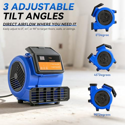 Blower Fan Air Mover, 1/4HP 1100 CFM Floor Fan - size: 1100CFM