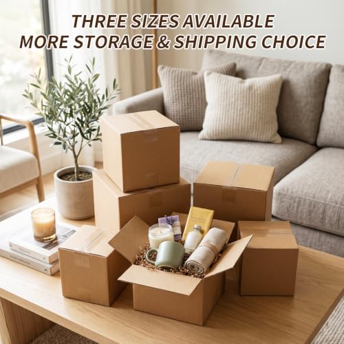 ZBEIVAN Shipping Boxes Mailers Assorted Sizes 8x8x8, 6x6x6, 5x5x5 inches Corrugated Cardboard Small Packing Kraft Moving Mailing Box, Pack of 30 - size: 8X8X8&6X6X6&5X5X5 inch