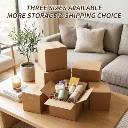 ZBEIVAN Shipping Boxes Mailers Assorted Sizes 8x8x8, 6x6x6, 5x5x5 inches Corrugated Cardboard Small Packing Kraft Moving Mailing Box, Pack of 30 - size: 8X8X8&6X6X6&5X5X5 inch