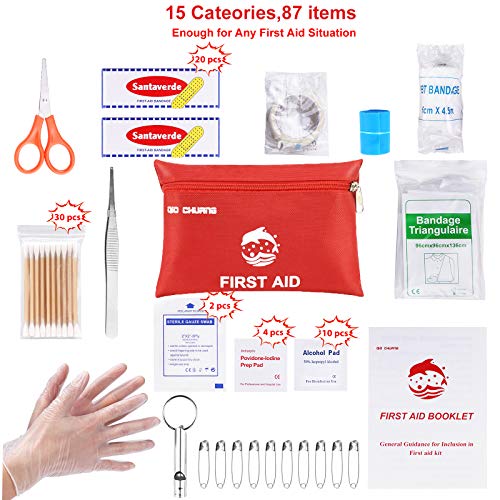 Small First Aid Kit 87 Pieces Travel Size Portable Emergency Medical Kit