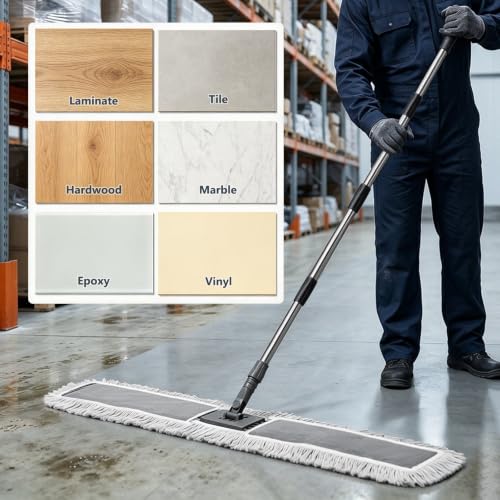 Masthome 39.4" Commercial Dust Mop for Hardwood, Tiles, Marble Floors - color: Extra Large Grey