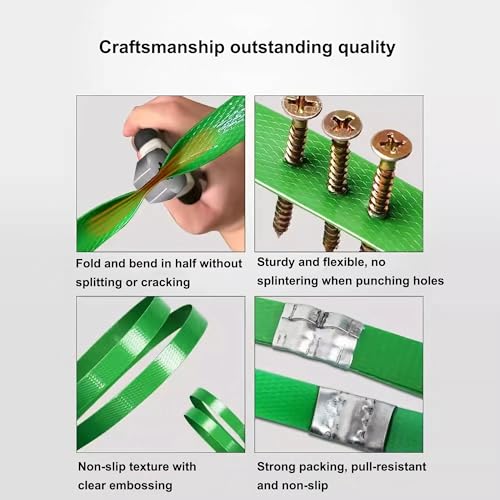 Packaging Strapping Banding PET Pallet Srapping Roll 1000ft x 5/8" x 0.035" - color: Green