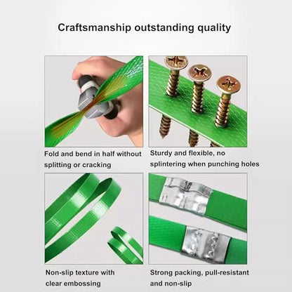 Packaging Strapping Banding PET Pallet Srapping Roll 1000ft x 5/8" x 0.035" - color: Green