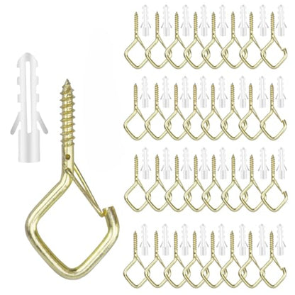 12 Pcs 2.36IN Ceiling Hooks with Safety Buckle for Plants - color: Gold, size: 12Pcs