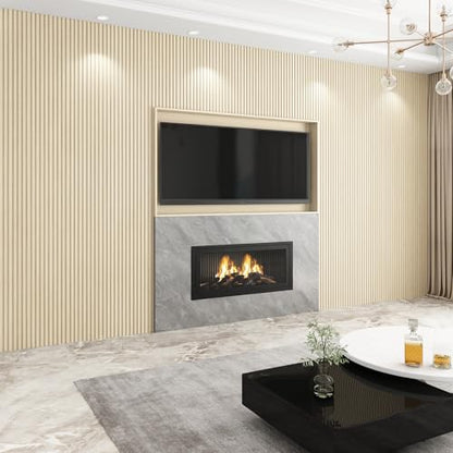 Slat Wall Panel 8-Pack, 108’’x6.3’’, Natural Wood - size: 108’’x6.3’’-Natural Wood