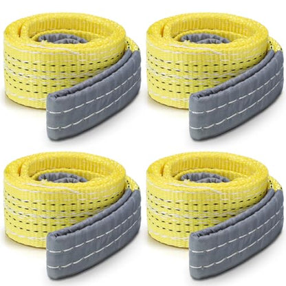 4 Pcs Lift Sling Straps, Yellow, 2'' X 4',8900lb - color: Yellow, size: 2'' X 4',8900lb