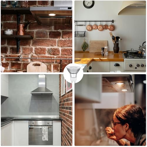 LED GU10 Range Hood Light Bulbs, LED Stove Appliance Light Bulb, Kitchen Light Replacement Halogen Light Bulb, 50W Equivalent, Warm White 3000K, 6W 550 Lm, Dimmable,Waterproof IP65 Pack of 2 - color: Warm White 3000k