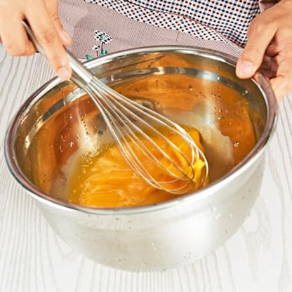 Stainless Steel Mixing Bowl for Baking Cooking and Food Storage Metal Kitchen Aid Mixing Bowls 5 Quart - size: 26CM