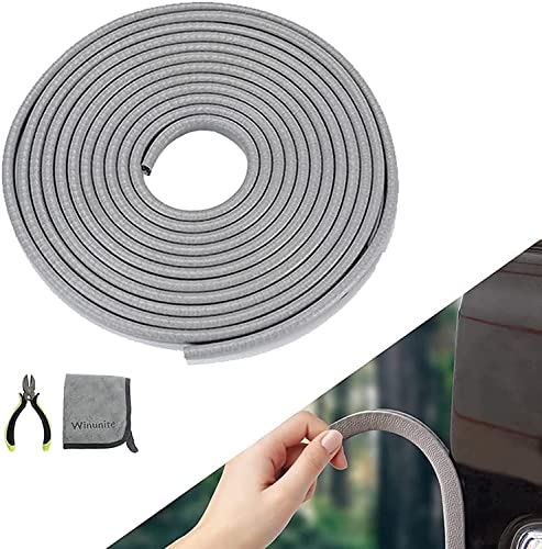Winunite 16.4ft(5m) No Glue Car Door Edge Guards Light Gray - color: gray, size: 16.4 ft
