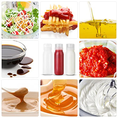 Porous Condiment Squeeze Bottles, Salad Dressing Container, Squeeze Bottles for Sauces, Botellas Exprimibles de Condimentos 3-Pack 13 oz (380ml), Syrup Dispenser Great for Ketchup, Salad, BBQ Sauce,