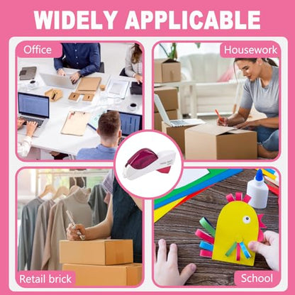 Automatic Tape Dispenser for Wrapping Gifts, Handheld Packaging Tape Dispenser Gun with Cutter, Dispensers for Adhesive Tapes-White - color: White