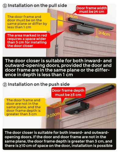 Adjustable Concealed Door Closer, Automatic Hydraulic Soft Close