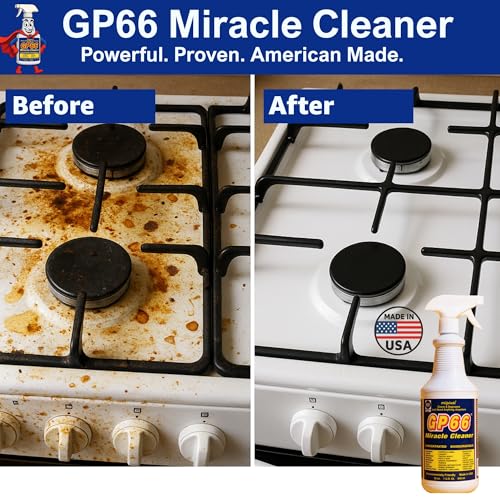 GP66 Green Miracle Cleaner Super Size (32 oz) – Powerful American Made All-Purpose Cleaner, Heavy Duty Concentrated Formula Cleans Kitchens, Bathrooms, Laundry, Ovens, Floors, Engines & More - size: 32 Fl Oz (Pack of 1)
