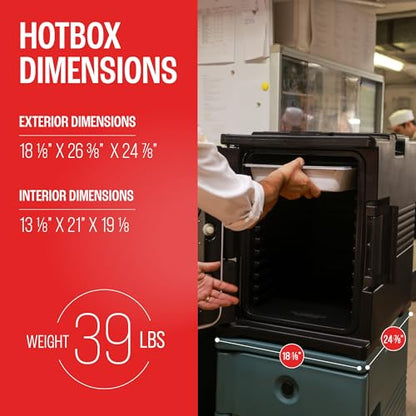Cambro Insulated Food Pan Carrier - Electric Hotbox for Catering Transport & Serving - UPCH400 Series (Brown) - color: Dark Brown