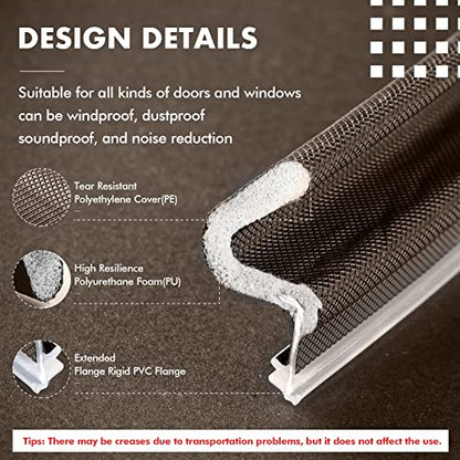 BBTO Weather Stripping Door Window Seal V-Shaped Foam Kerf,40 Feet,Brown - color: Brown, size: 40 Feet