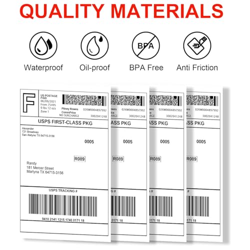 Direct Thermal Labels 4x6-450 Labels/Roll, Thermal Shipping Labels for Zebra 2844 ZP-450 ZP-500 ZP-505, 2 Rolls, 900 Labels(NOT for DYMO) - size: 2 Rolls | 450 Labels