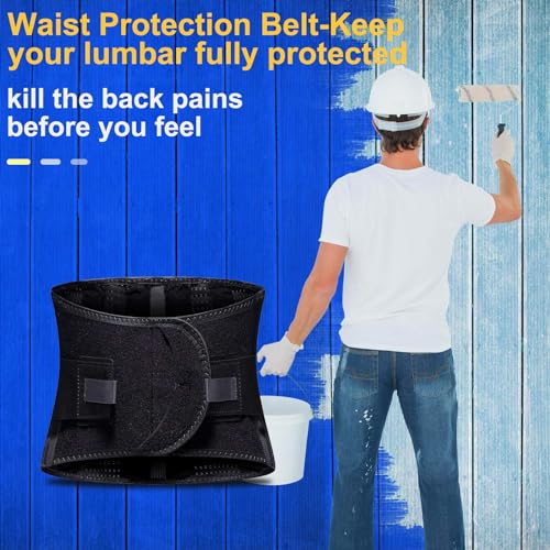 Lower Back Brace for Men and Women Pain Relief(Black,2XL Fit 37.5”-47”) - color: BLACK/GREY, size: 2X-Large (Pack of 1)