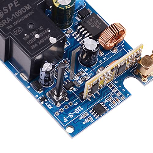 6000 ft Long Distance DC12V 24V 36V 48V Remote Control Switch 433Mhz Remote Transmitter, 12V 30A Remote Relay High Power Water Pump Motor Lighting Industrial Wireless Control Relay