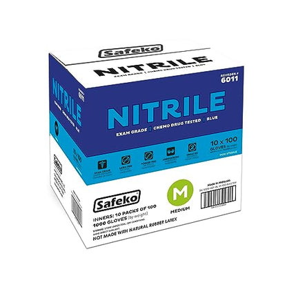 Nitrile Gloves | Black | 3 Mil | Latex Free, Powder Free | SK-1009-NEF-BK - color: Blue, size: Medium