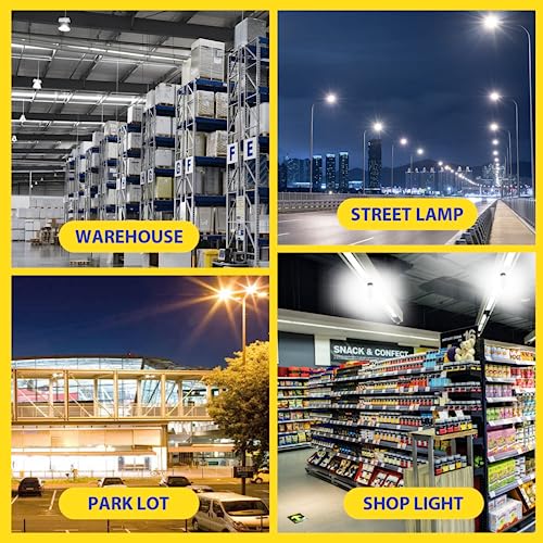 TJBB 2 Pack 100W Led Corn Cob Light Bulb, E26/E39 Base led Bulb (250-400W MH/HPS Replace) Indoor Outdoor Lighting for Garage Warehouse High Bay Parking Lot Wall Pack - size: 100W 2 PACK