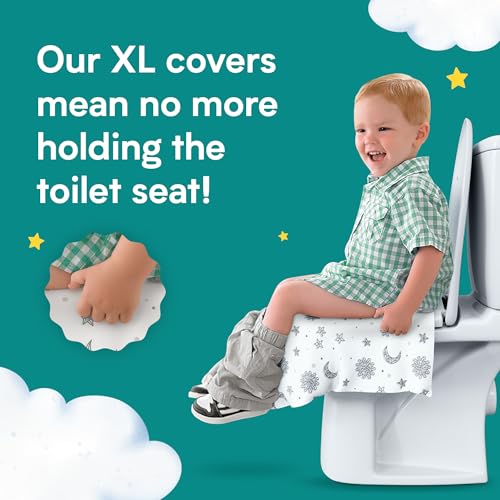 Eli with Love 40 Extra Large Disposable Toilet Seat Cover by Eli with Love – Toddler Toilet Covers for Full Coverage On Toilet or Potty – Ideal Travel Toilet Seat Covers for Kids and Adults (Boho) - color: Boho