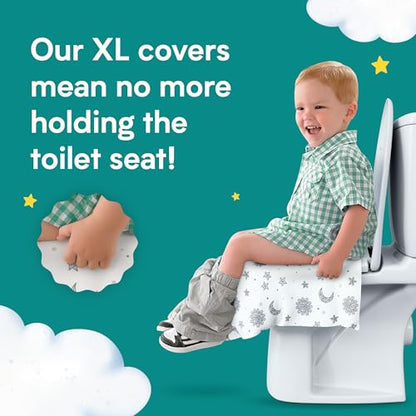 Eli with Love 40 Extra Large Disposable Toilet Seat Cover by Eli with Love – Toddler Toilet Covers for Full Coverage On Toilet or Potty – Ideal Travel Toilet Seat Covers for Kids and Adults (Boho) - color: Boho