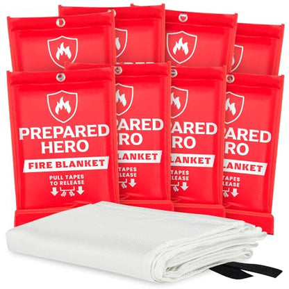 Prepared Hero Emergency Fire Blanket, Kitchen & Home, 39 x 39 in, 8 Pack - size: 8-pack